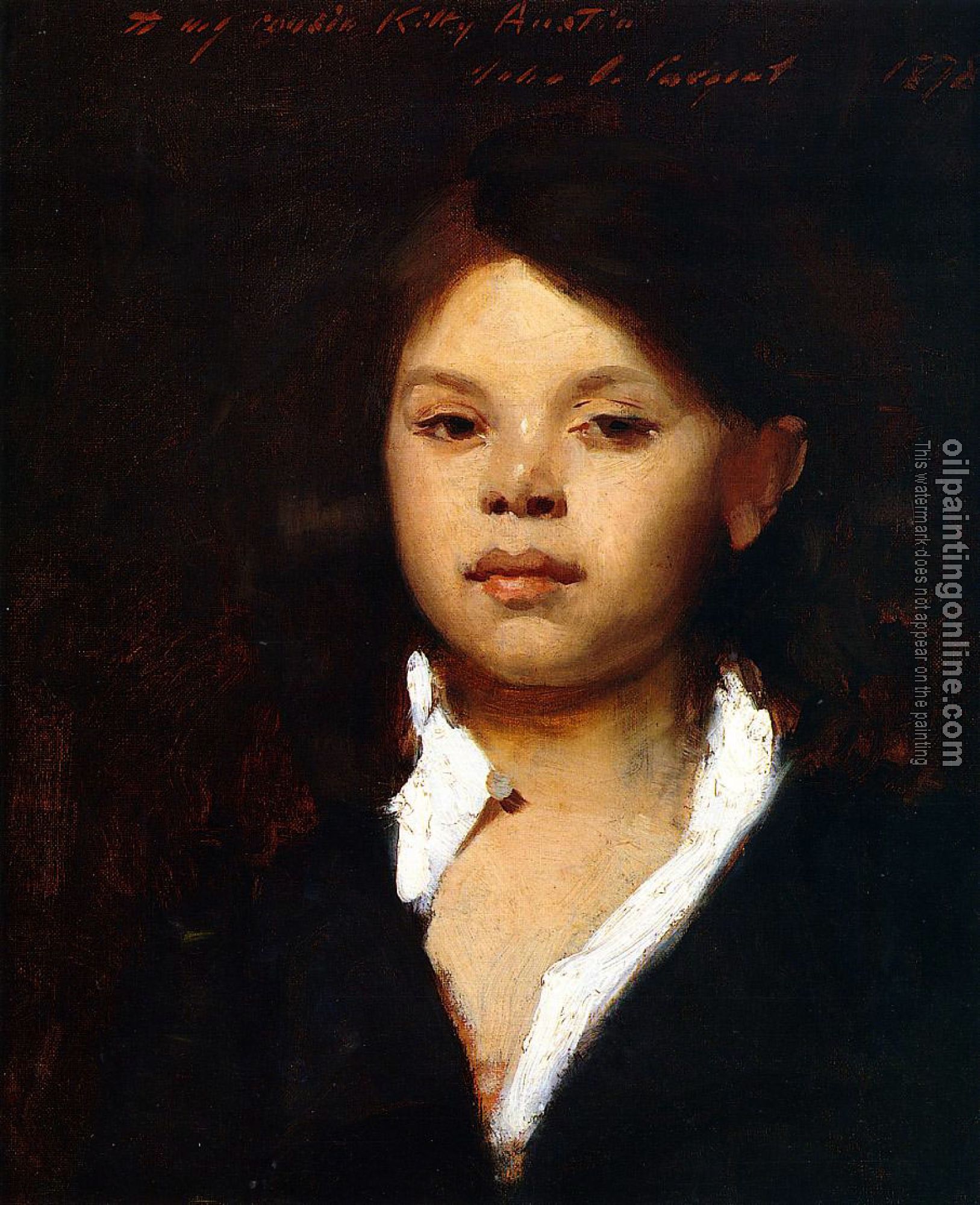 Sargent, John Singer - Head of an Italian Girl